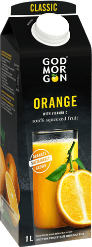 God Morgon Classic 100%纯橙汁 1 L｜God Morgon Classic Appelsiinitäysmehu 100% 1 L