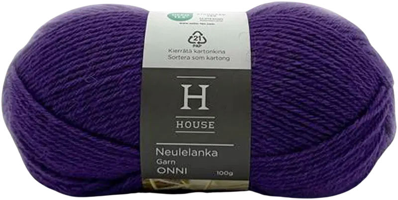 House Onni 编织线 100克 紫色 11686｜House neulelanka Onni 100 g Purple 11686