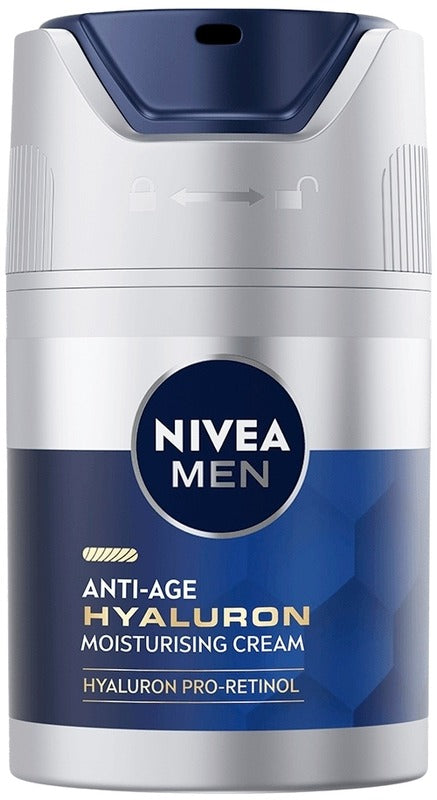 NIVEA MEN 50ml 抗衰老玻尿酸面部保湿霜 SPF15｜NIVEA MEN 50ml Anti-Age Hyaluron Face Moisturising Cream SPF15 -kasvovoide