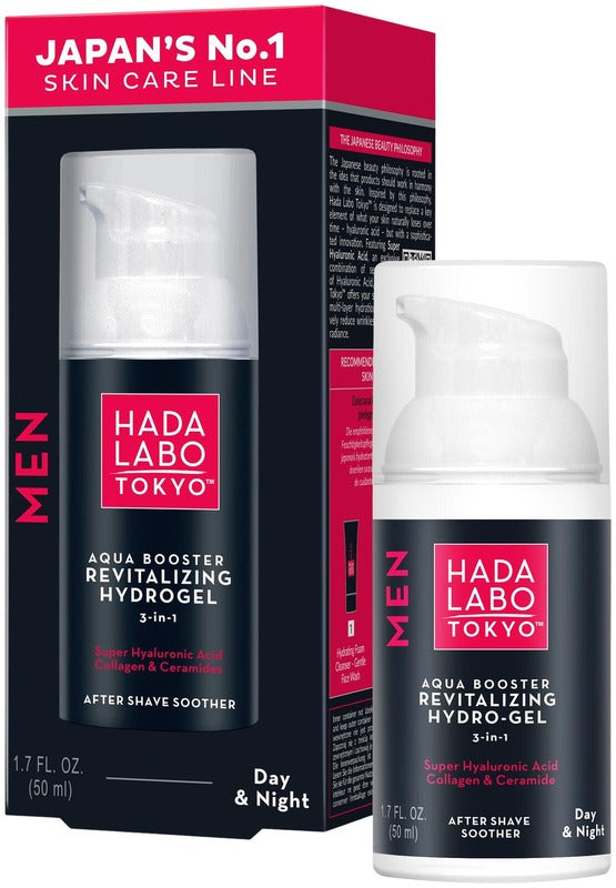 Hada Labo 东京男士水活焕能水凝胶精华50ml｜HADA LABO TOKYO MEN Aqua Booster Revitalizing Hydrogel -seerumi50ml
