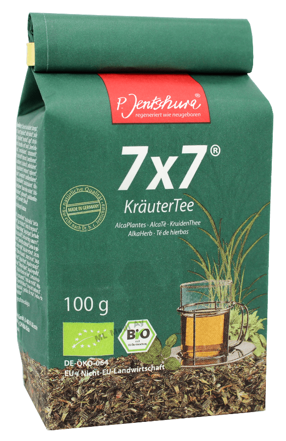 P. Jentschura 7×7 草本茶 – 净化碱性草本饮品 100 g｜P. Jentschura 7×7 KräuterTee – Puhdistava ja emäksinen yrttijuoma 100 g