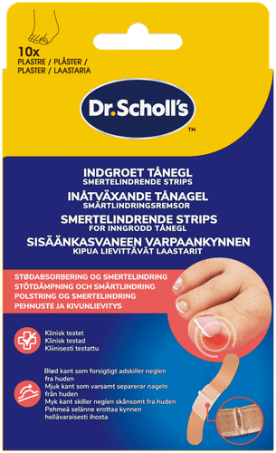 Dr. Scholl's Sisäänkasvaneen varpaankynnen kipua lievittävät laastarit, 10 kpl