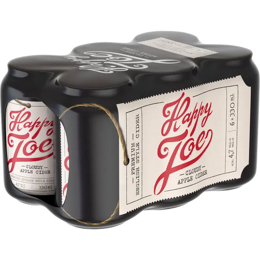 6 x Happy Joe Cloudy Apple siideri 4,7% 0,33 l｜Happy Joe 6 x Happy Joe Cloudy 苹果饮品 4.7% 0,33 l