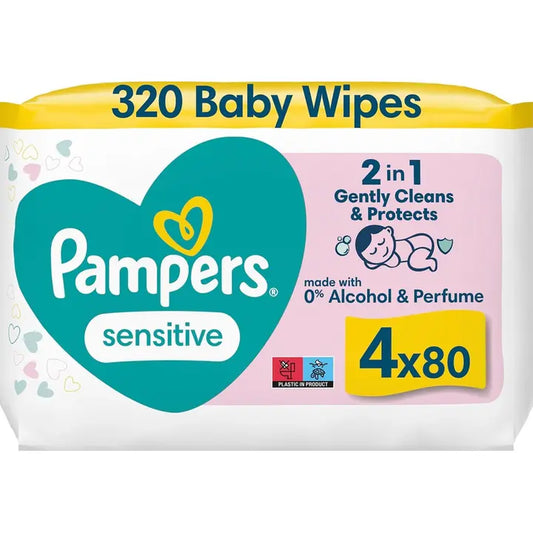 Pampers 320kpl Sensitive Baby Wipes puhdistuspyyhe｜Pampers 320片装敏感婴儿湿巾清洁巾