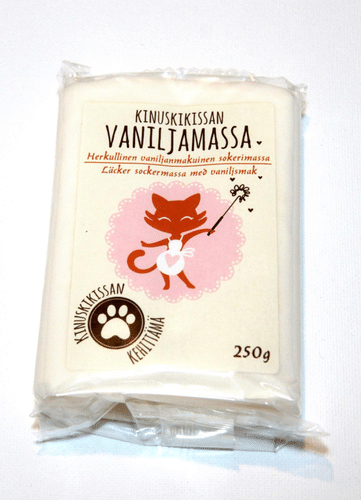 Kinuskikissa vaniljanmakuinen valkoinen sokerimassa 250g｜Kinuskikissa 香草味白色糖团 250g