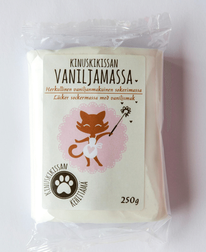Kinuskikissa vaniljanmakuinen valkoinen sokerimassa 250g｜Kinuskikissa 香草味白色糖团 250g