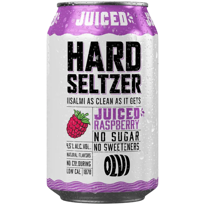 OLVI Hard Seltzer Juiced Raspberry 4,5 % 0,33 l tlk｜OLVI Hard Seltzer 覆盆子汁 4.5% 0.33 l tlk
