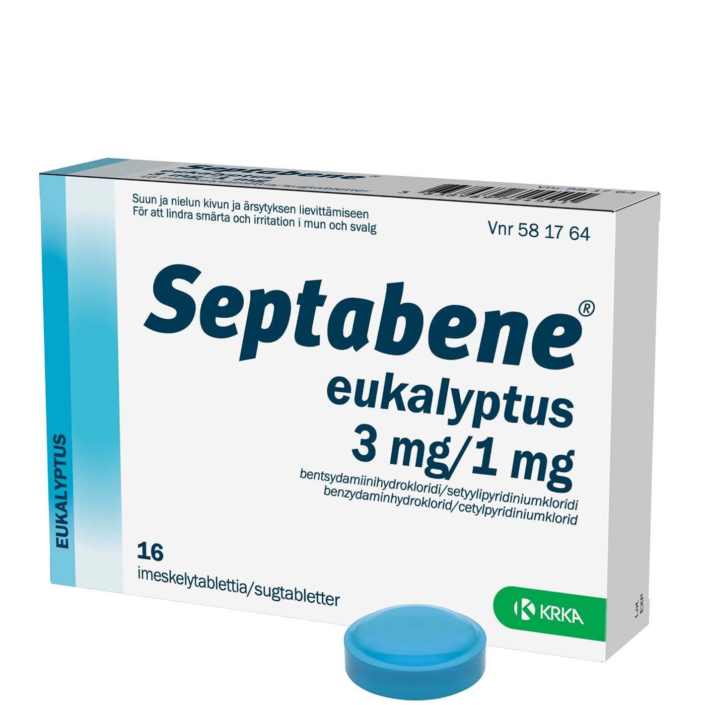 SEPTABENE EUKALYPTUS 3/1 mg 润喉糖16 片