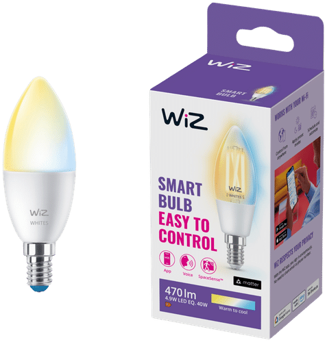 WiZ 智能灯泡 E14 C37 4.6W 暖白光 Wi-Fi