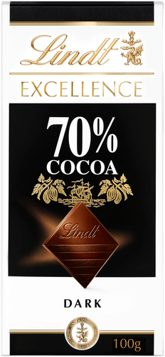 Lindt Excellence 70%黑巧克力排 100g｜Lindt Excellence 70% tumma suklaalevy 100g