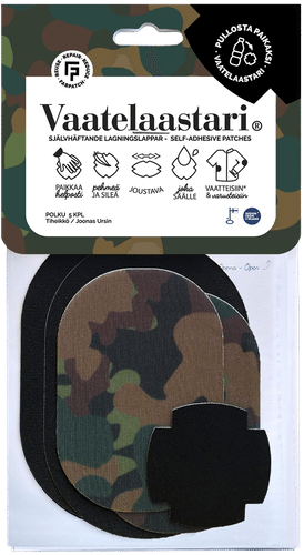 FabPatch 衣物修补贴，小径 - 简易，摩擦粘贴式纺织品修补片