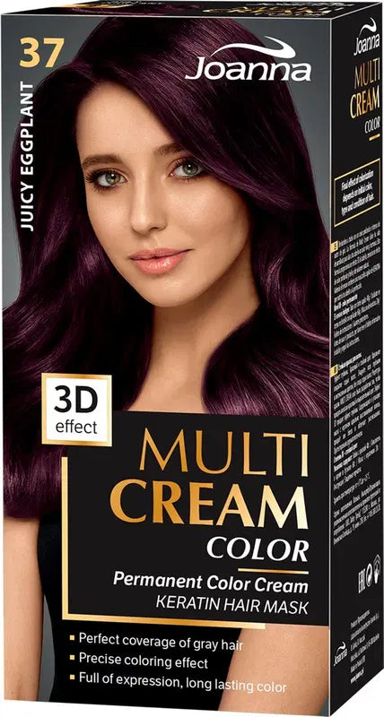Joanna 多效染发剂37深紫茄永久｜Joanna Multi Cream hiusväri 37 Juicy eggplant permanent
