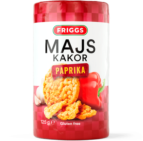 Friggs Gluteeniton Maissikakku Paprika 125g｜Friggs 无麸质玉米饼 红椒味 125g