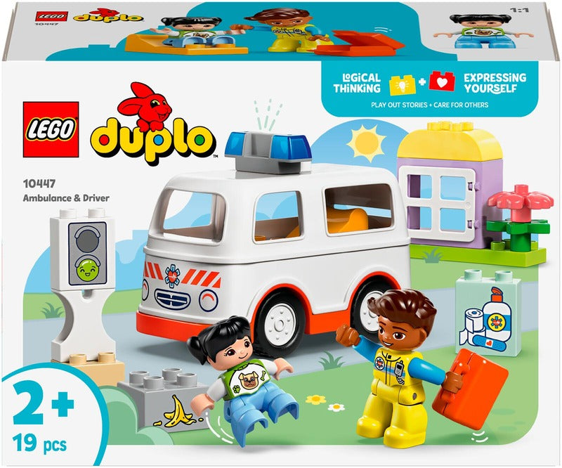 LEGO 得宝小镇10447 救护车与司机｜LEGO® DUPLO Town 10447 Ambulanssi ja kuljettaja