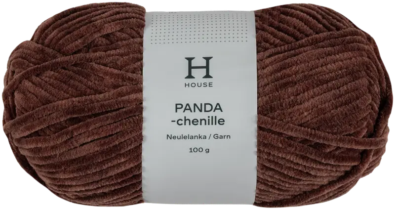 House 线 Panda 雪尼尔 100克 棕色 6552｜House lanka Panda chenille 100 g Brown 6552