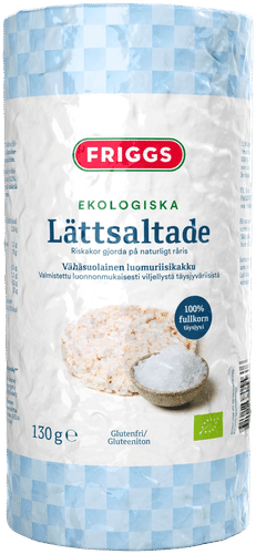 Friggs Vähäsuolainen Gluteeniton Luomuriisikakku 130g｜Friggs 低盐无麸质有机米饼 130g