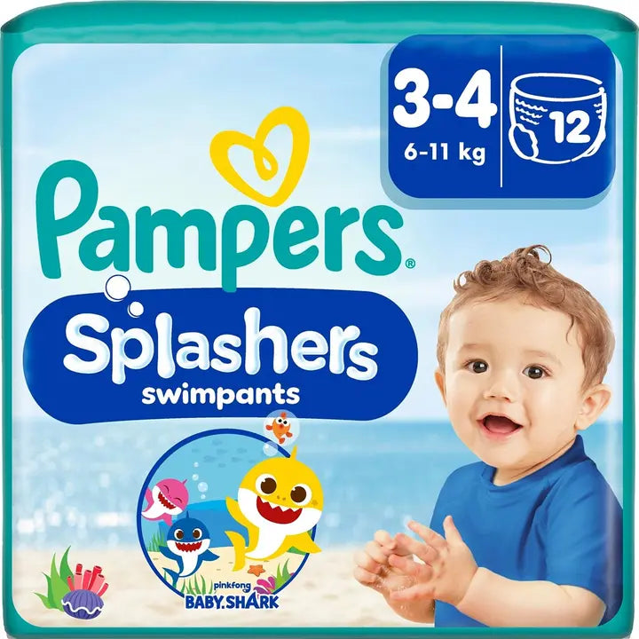 Pampers Splashers S3-4 6-11kg 12kpl uimavaippa｜Pampers Splashers S3-4 6-11公斤 12片游泳尿布
