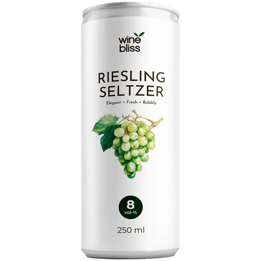 Wine Bliss Riesling Seltzer 8 % 250 ml tlk x 24｜Wine Bliss 雷司令苏打水 8% 250 毫升罐 x 24