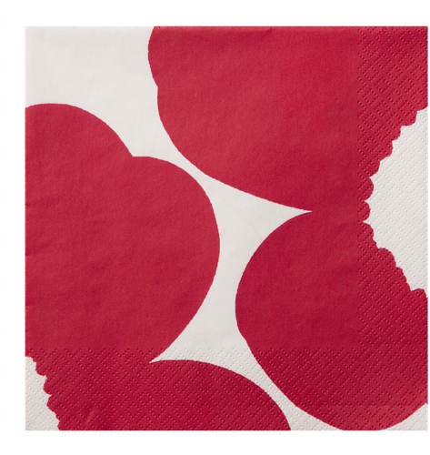 Marimekko Iso Unikko酒红色餐巾纸20张/33厘米