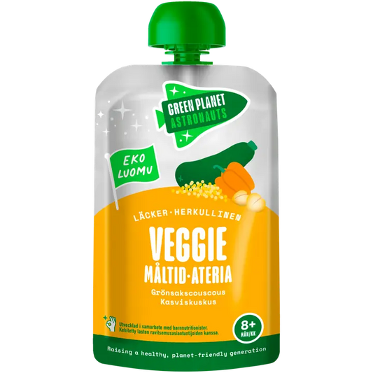 Green Planet Astronauts Luomu Veggie-ateria Kasviskuskus 120g 8kk+｜Green Planet Astronauts 有机素食餐蔬菜蒸粗麦粉 120 克 8 个月+