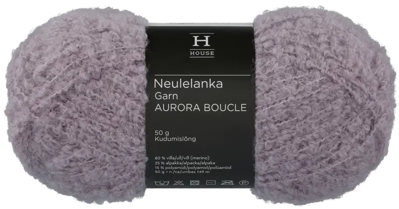 House 线 Aurora 圈圈纱 50克 薰衣草 13421｜House lanka Aurora boucle 50 g lavender 13421