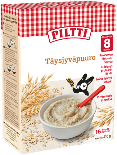 Piltti 410克全麦粥 8个月｜PILTTI 410g Täysjyväpuuro 8kk