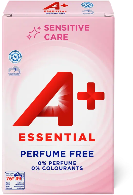 A+ 精华敏感肌洗衣粉 3,445kg｜A+ Essential Sensitive Pyykinpesujauhe 3,445kg
