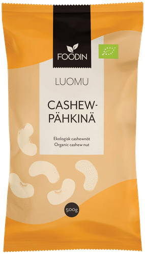 Foodin 有机腰果 500g｜Foodin Cashewpähkinä luomu 500g