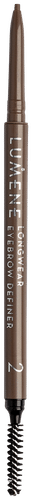 Lumene 持久眉笔 中棕色 2 0,09 g｜Lumene Longwear Eyebrow Definer Kulmakynä 2 Keskiruskea 0,09 g