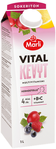 Marli Vital Kevyt Multivitamiini mehujuoma 1L +B ja C -vitamiinit｜Vital Kevyt Marli Vital Light 多种维生素果汁饮料 1L + B 和 C 维生素