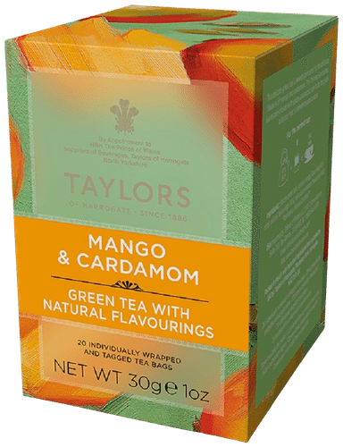 Taylors of Harrogate Mango & Cardamom vihreä tee 20pss｜TAYLORS OF HARROGATE 芒果豆蔻绿茶 20pss