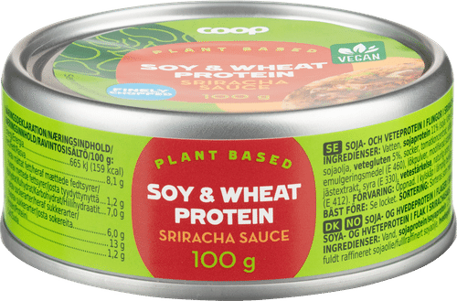 Coop 大豆小麦蛋白片 是拉差辣椒酱味 100 g｜Coop soija- ja vehnäproteiini hiutaleena sriracha 100 g