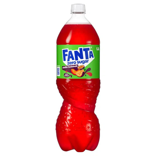 Fanta Etelän Hedelmät Zero virvoitusjuoma muovipullo 1,5 L｜Fanta Etelan Hedelmät 零软饮料塑料瓶 1,5 L