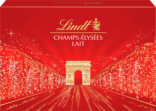 Lindt CHAMPS ELYSÉES valikoima hienoja maitosuklaakonvehteja 482g