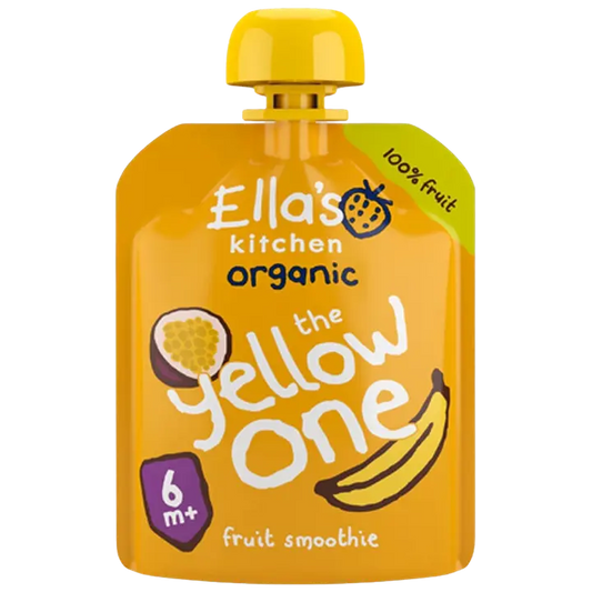 Ella's Kitchen The Yellow One, Keltainen hedelmäsmoothie alkaen 6kk LUOMU 90g｜Ella´s Kitchen Ella's Kitchen The Yellow One，黄色水果冰沙 6 个月有机 90g
