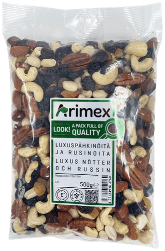 Arimex Luxuspähkinöitä ja rusinoita 500g