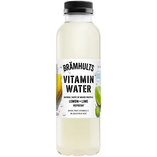 Brämhults Vitamin Water vitaminoitu Rypäle-sitruuna-lime juoma 0,5 L｜Brämhults 维生素水维生素葡萄柠檬酸橙饮料 0,5 L