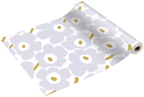 Marimekko 罂粟花灰色长桌布 1条/0.4x4.8米