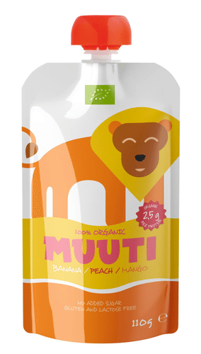 Muuti 有机香蕉桃子芒果大米蛋白泥 110g 12个月