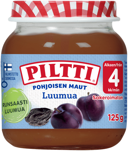 Piltti 125克北方风味李子泥 4个月