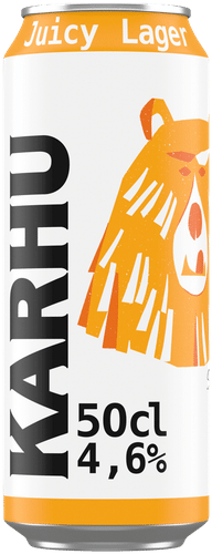 Karhu Juicy Lager olut 4,6 % tölkki 0,5 L