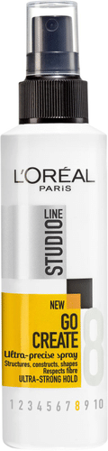 L'Oréal Paris Studio Line 极致精准强力造型喷雾，8/10 150ml｜L'Oréal Paris Studio Line Go Create Ultra-Precise Spray ultravoimakas muotoilusuihke, 8/10 150ml