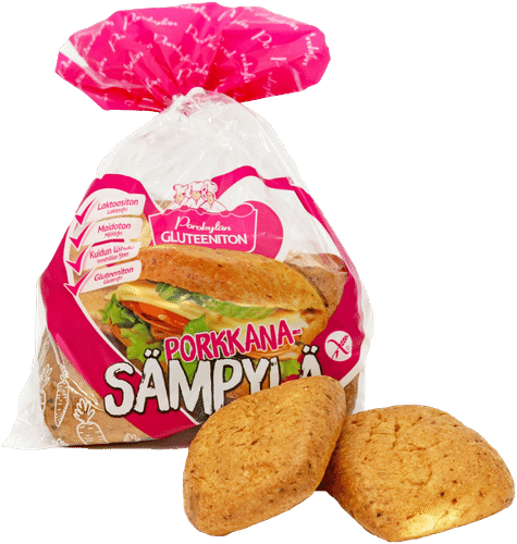 Porokylän Porkkanasämpylä 4 kpl / 180 g gluteeniton｜Porokylän Leipomo Porokylän 胡萝卜小圆面包 4个/180克 无麸质