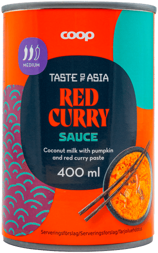 Coop 亚洲风味含红咖喱酱椰奶 400 ml｜Coop Taste of Asia punaista currytahnaa sisältävä kookosmaito 400 ml