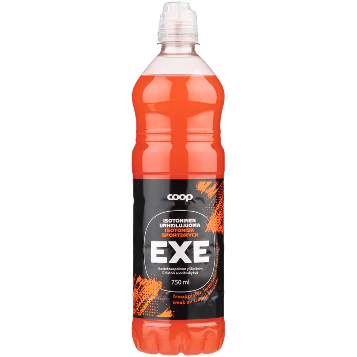Coop Exe热带等渗运动饮料 0,75l｜Coop Exe isotoninen urheilujuoma trooppinen 0,75l