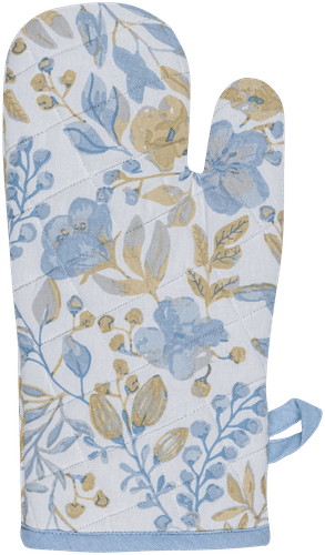 House 隔热手套 Florals 15x32厘米 浅蓝色