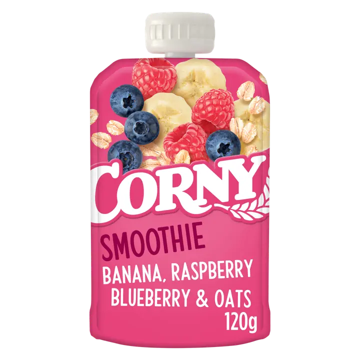 Corny Smoothie banaani, vadelma, mustikka & kaura 120g｜Corny 香蕉、覆盆子、蓝莓和燕麦冰沙 120g