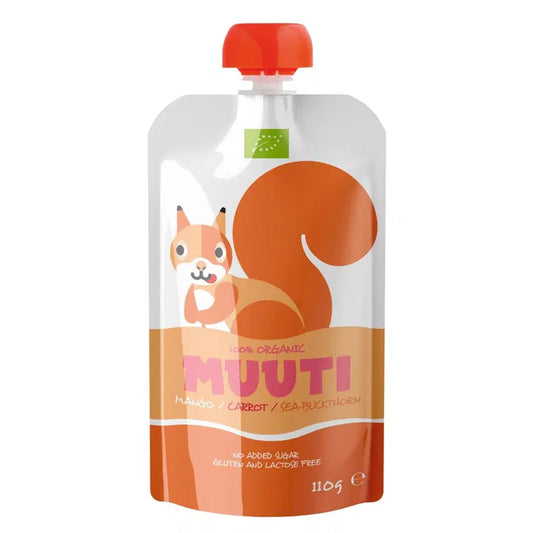 Muuti luomu mango porkkana tyrni smoothie 110g 6kk｜Muuti 有机芒果胡萝卜沙棘冰沙 110g 6 个月