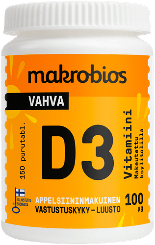 Makrobios 强效D3维生素橙味100微克150片 53g