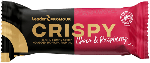 Leader Promour Crispy 牛奶巧克力覆盆子蛋白棒 45 g